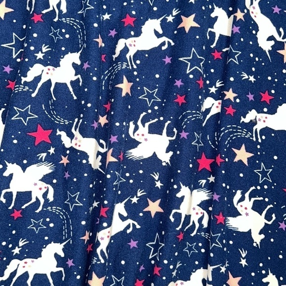 NANETTE Kids Girls Blue Cross-back Fit & Flare Unicorn Dress Sz 8 - Picture 5 of 8